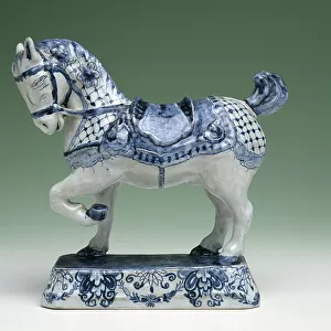 The Greek A, from Delft, c. 1765 (tin glazed earthenware)