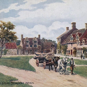 The Green, Broadway, Worcestershire (colour litho)