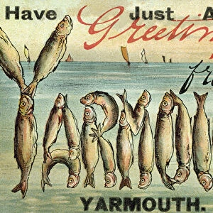 Greetings from Yarmouth (colour litho)