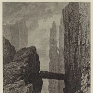 The Grey Mans Path, Antrim Coast (engraving)