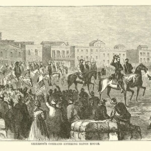 Griersons command entering Baton Rouge, April 1863 (engraving)