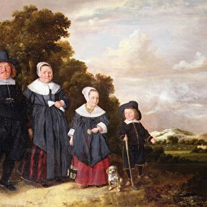 Group Portrait of a Family (oil on panel)