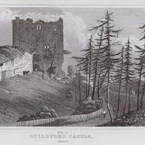 Keep of Guildford Castle, Surrey (engraving)