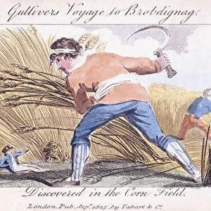 Gullivers Voyage to Brobdignag, Discovered in the Corn Field