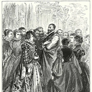 Gustave Dores Don Quixote: "Don Antonios wife had invited several of her friends to a ball, to honour her guest"(engraving)