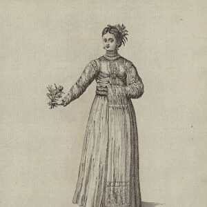 Habit of a Young Lady of Wallachia in 1700 (engraving)