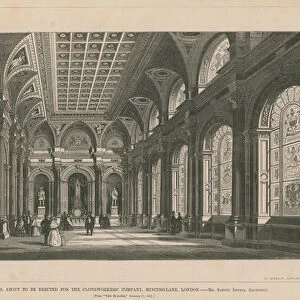 The Hall about to be errected for the Clothworkers Company, Mincing Lane (engraving)