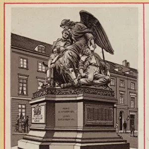 Hamburg: Krieger-Denkmal (litho)