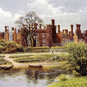 Hampton Court Palace (colour litho)