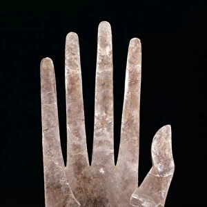 Hand-shaped cutout, 200 BC-400 AD (mica)