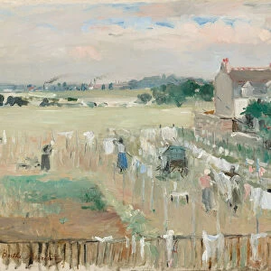 Hanging the Laundry out to Dry, 1875 (oil on canvas)