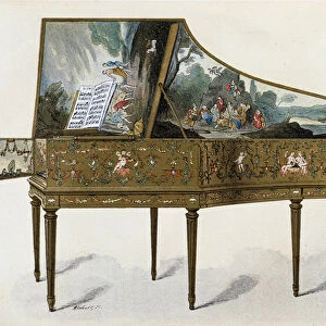 Harpsichord in dictionary of furniture by Henri Havard. Ed. Maison Quinn. sd. debut XXeme