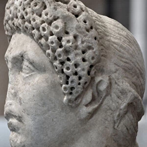 Head of a woman wearing a honeycomb hairstyle, late 1st century (marble)