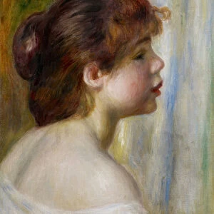 Head of a young woman, late 19th century (oil on canvas)
