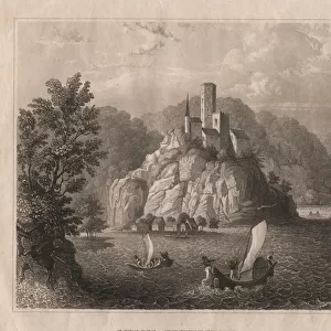 Heckersdorf Castle on the Danube, 1838 (engraving)