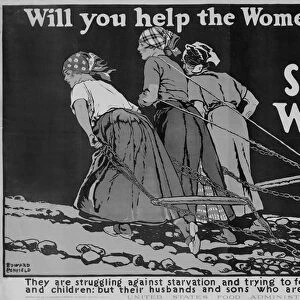 Will you Help the Women of France? World War One poster (litho)
