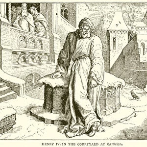 Henry IV in the Courtyard at Canossa (engraving)