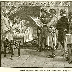 Henry receiving the News of Johns Treachery (engraving)