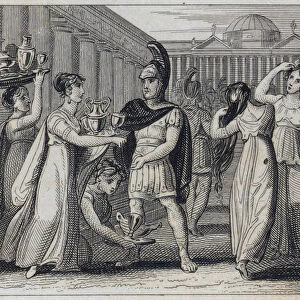 Heroism of the Carthaginian women (engraving)