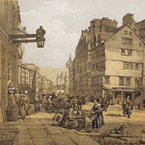 High Street from Head of West Bow, Lawnmarket (chromolitho)