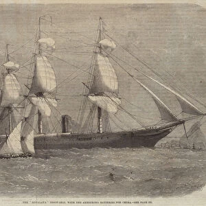 The "Himalaya"Troop-Ship, with the Armstrong Batteries for China (engraving)