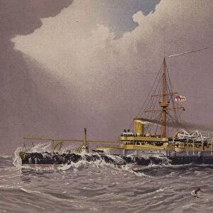 HMS Hero, 2nd class battleship (colour litho)
