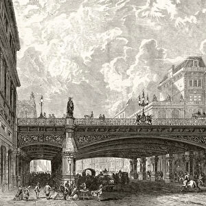 Holborn Viaduct, from London Pictures: Drawn with Pen and Pencil, by Rev