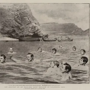 The Holiday of an East-end Boys Brigade at Lulworth Cove (litho)