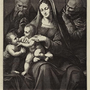 The Holy Family, by Leonardo da Vinci (engraving)