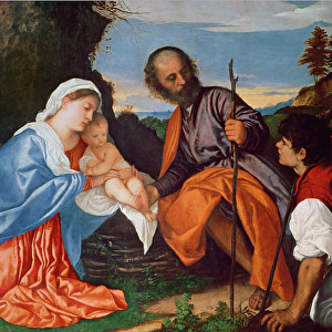 The Holy Family and a Shepherd, c. 1510 (oil on canvas)