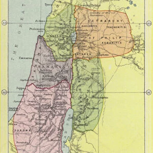 The Holy Land in the time of Christ (colour litho)