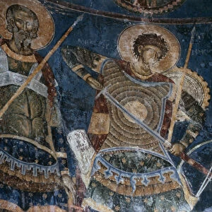 The Holy Warriors, Aretas, Nestor and Nicetas, 1407-18 (fresco)