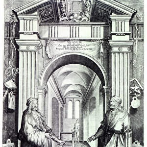 Homage to Durer, c. 1628 (engraving) (b / w photo)