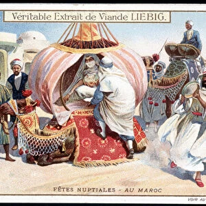 Honeymoon in Morocco - chromo. Liebig, v. 1895