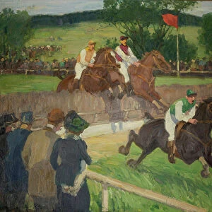 Horse Racing, 1906 (oil on canvas)