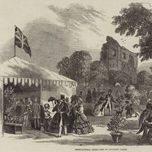Horticultural Grand Fete in Chepstow Castle (engraving)