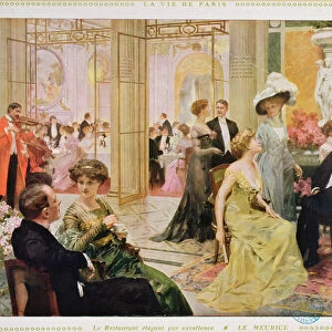 Hotel Meurice, 1909 (colour litho)