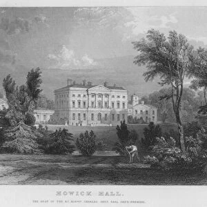 Howick Hall, the seat of Charles Grey, Earl Grey, Premier (engraving)
