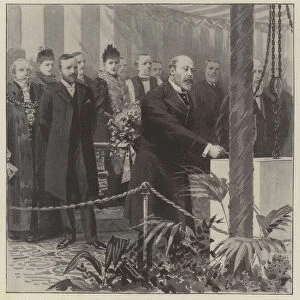 HRH the Prince of Wales laying the Foundation-Stone of the New Buildings of the Sussex County Hospital at Brighton, 29 February 1896 (litho)