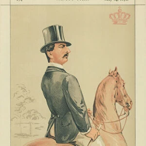 HSH The Duke of Teck, The most popular of princes he has married the most popular of princesses, 14 May 1870, Vanity Fair cartoon (colour litho)