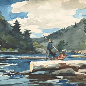 Hudson River - Logging, 1892 (watercolour over graphite on white wove watercolour