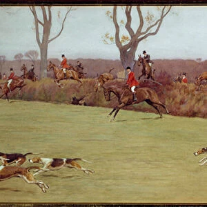 Hunting scene, the crew Blackmoor Watercolour by Cecil Aldin (1870-1935