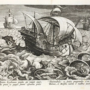 Hunting Sea Creatures, plate 84, illustration from Venationes, Ferarum, Avium