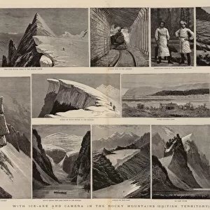 With Ice-Axe and Camera in the Rocky Mountains, British Territory (engraving)