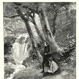 Illustration for Jane Eyre by Charlotte Bronte (engraving)