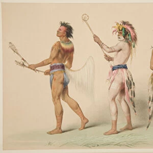 Illustration of Lacrosse Players, from Illustrations of the Manners