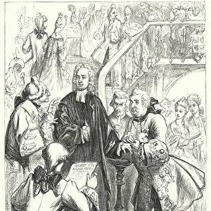Illustration for life of Jonathan Swift (engraving)