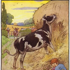 Illustration for Old Dame Trot And Her Pig (colour litho)