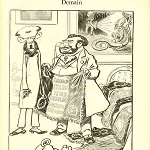 Illustration of Pear Emmanuel dit Caran d Ache (1858-1909) in Psst... !, 1898-4-9 - Tomorrow - Antisemitism, Dreyfus affair, tricolor flag, Animals, Patriotism, Staff - Zola Emile, Dog, Jew, Intellectual