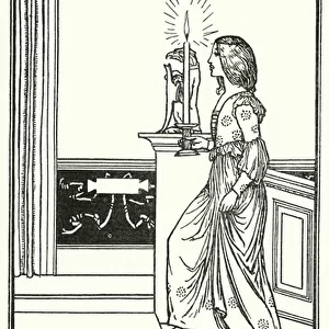 Illustration for Poems by John Keats: The Eve of St Agnes (litho)
